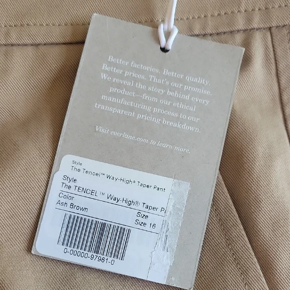 Everlane Tan Trousers with Straight-Leg Design - Picture 4 of 7